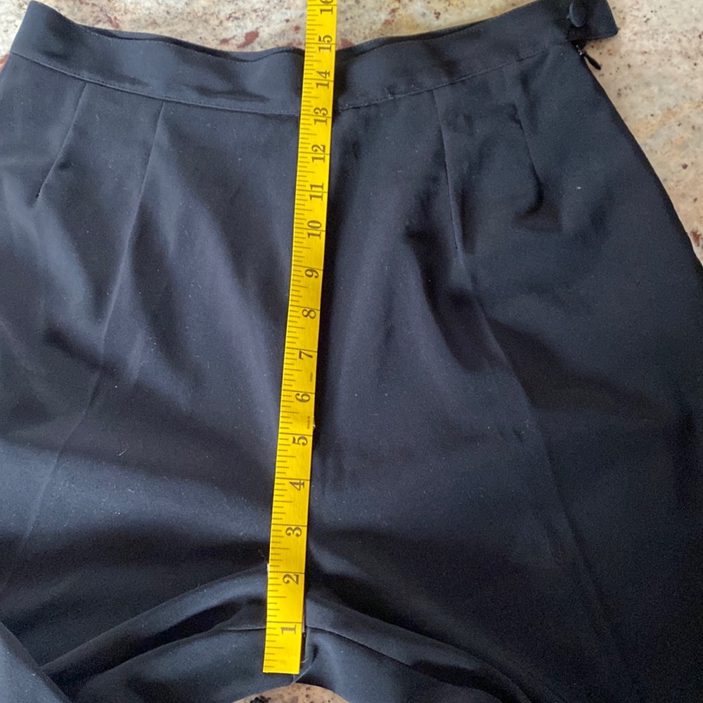 ITALIAN MADE HIGH RISE PANTS RICH BLACK COLOUR. - Picture 3 of 11